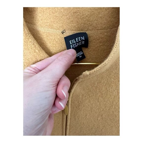Eileen Fisher | 100% Wool Zip Jacket with Pockets | M - Picture 4 of 8